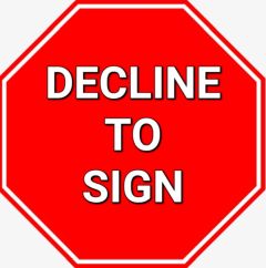 Decline to sign